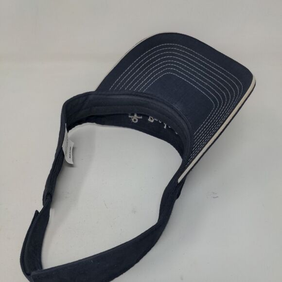 Shade Shack Men's Strapback Sun Visor Cap Hat Blue Embroidered Bradenton Beach - Picture 6 of 7